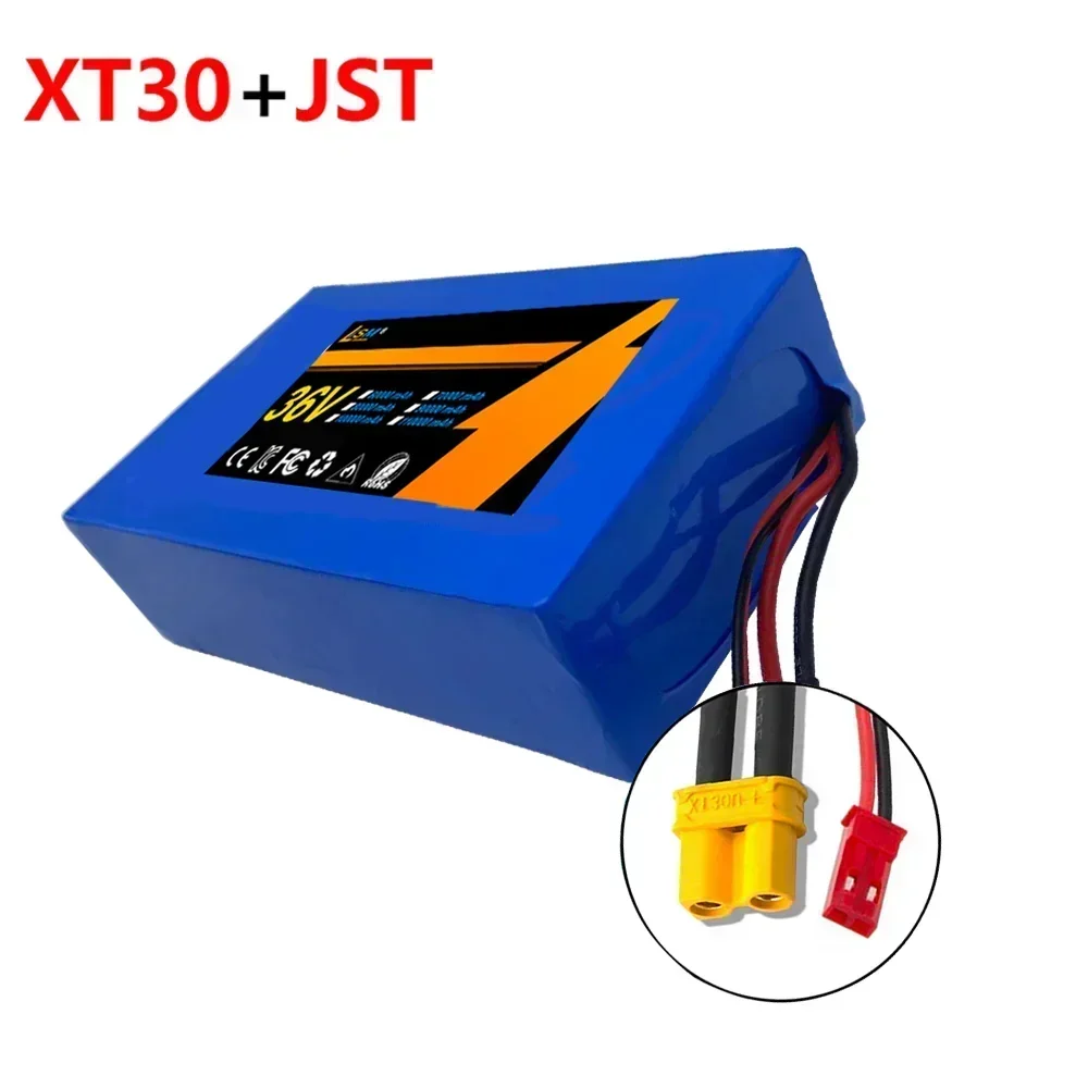 36V 100Ah 10S2P 18650 Lithium Battery Pack 550W Cooter Vehicle Ultra Thin Portable Battery with BMS