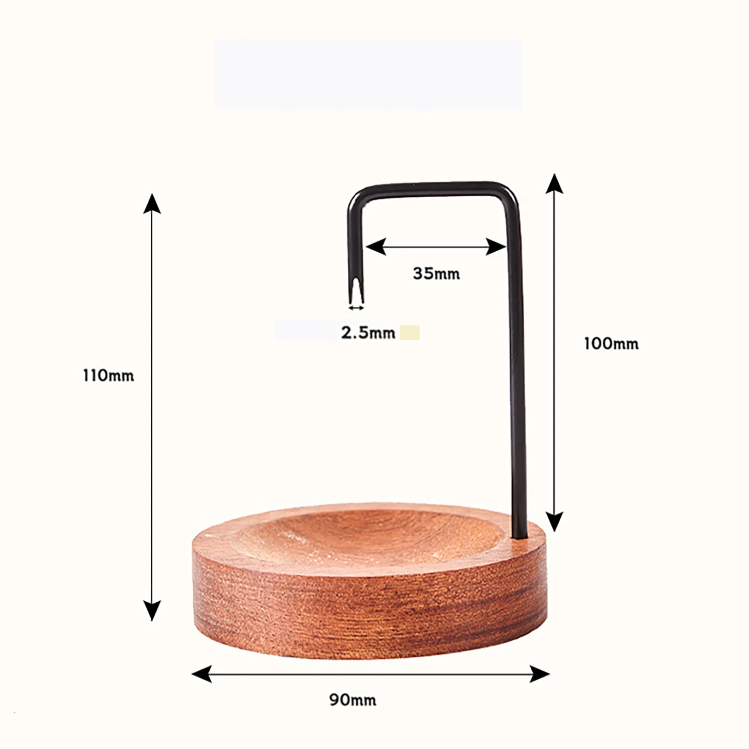 Kreatywny metalowy uchwyt na kadzidło Uchwyt na kadzidełka Drewniany palnik na kadzidełka z ozdobą Catcher Home Yoga Home Decoration — zdjęcie 7