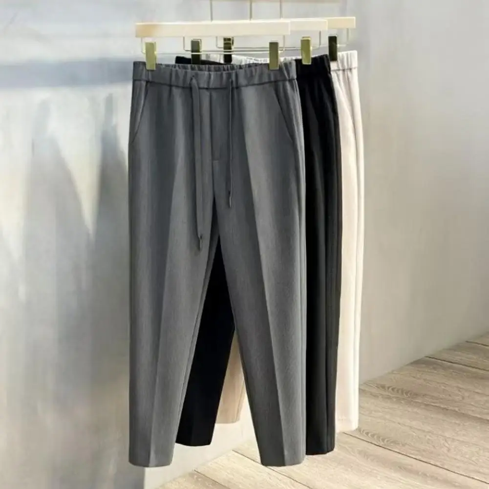 Casual Pants Men's Loose Straight Tooling Trousers Fashion Trend Simple Pants 2025 Spring And Summer New Trousers Ninth Pants