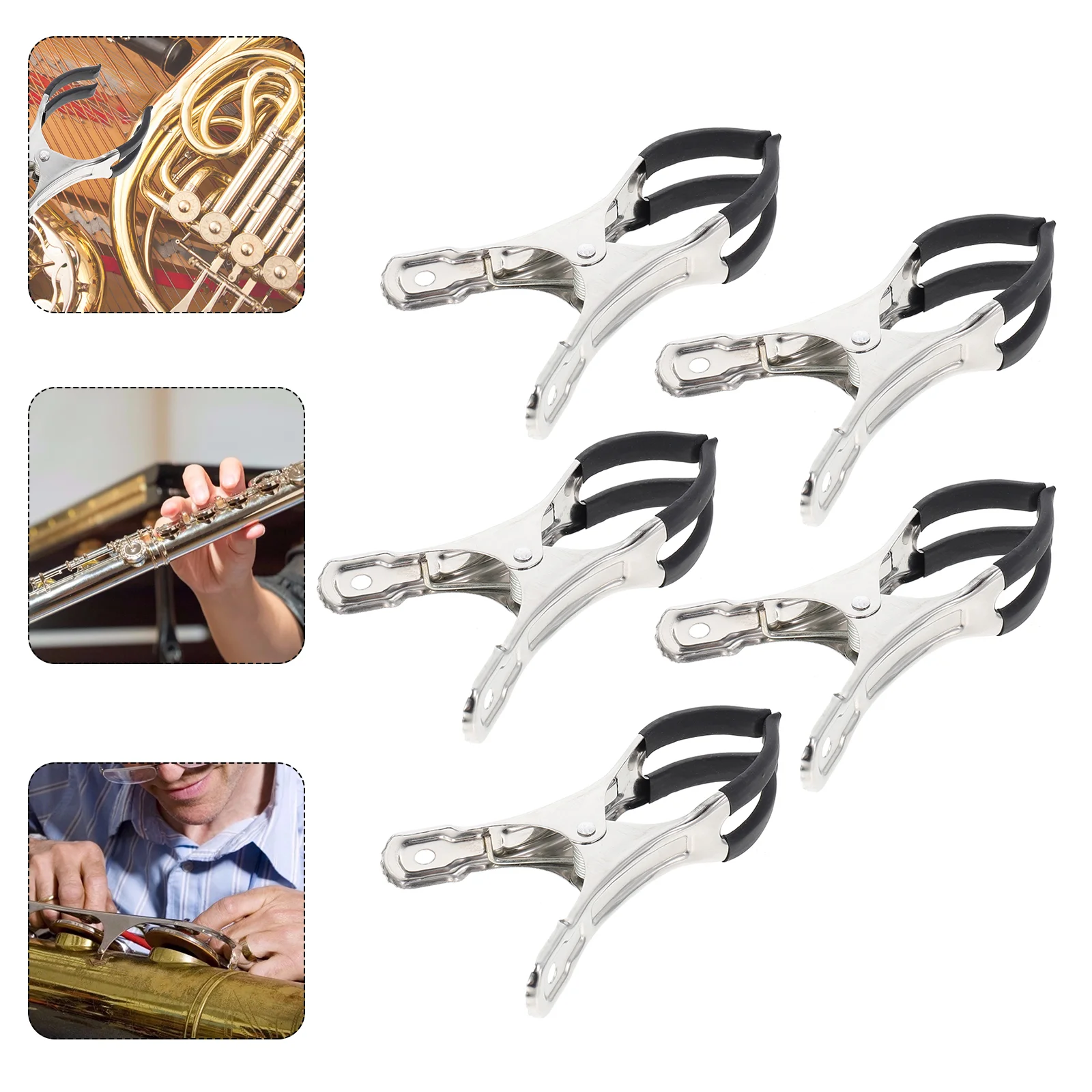 Creasing Clips Wind Instrument Indentation Repairing Stainless Steel Flute for Instruments Utensil Clarinet Supply