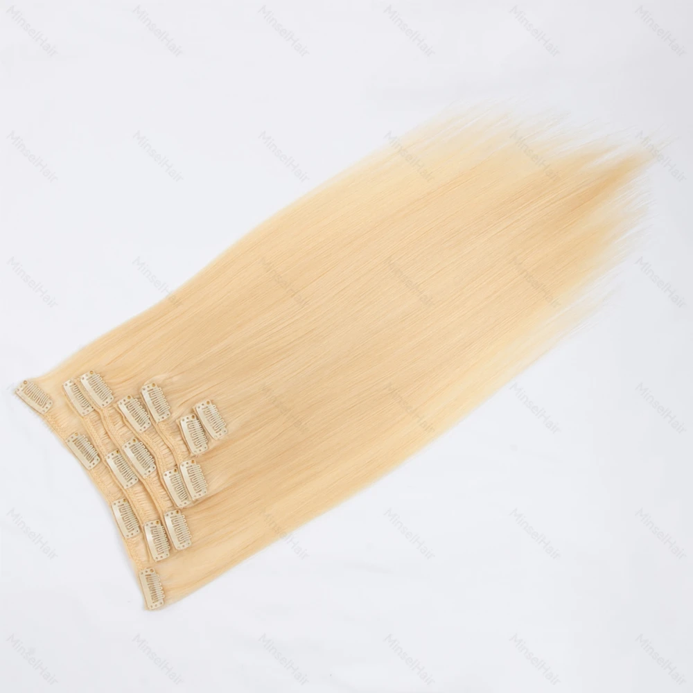 613 ريمي كليب في الشعر البشري 100 الطبيعية تيك تاك أشقر وصلات شعر بشري حريري وناعم 120 جرام 12-22 بوصة 7 قطعة سهلة الصبغ