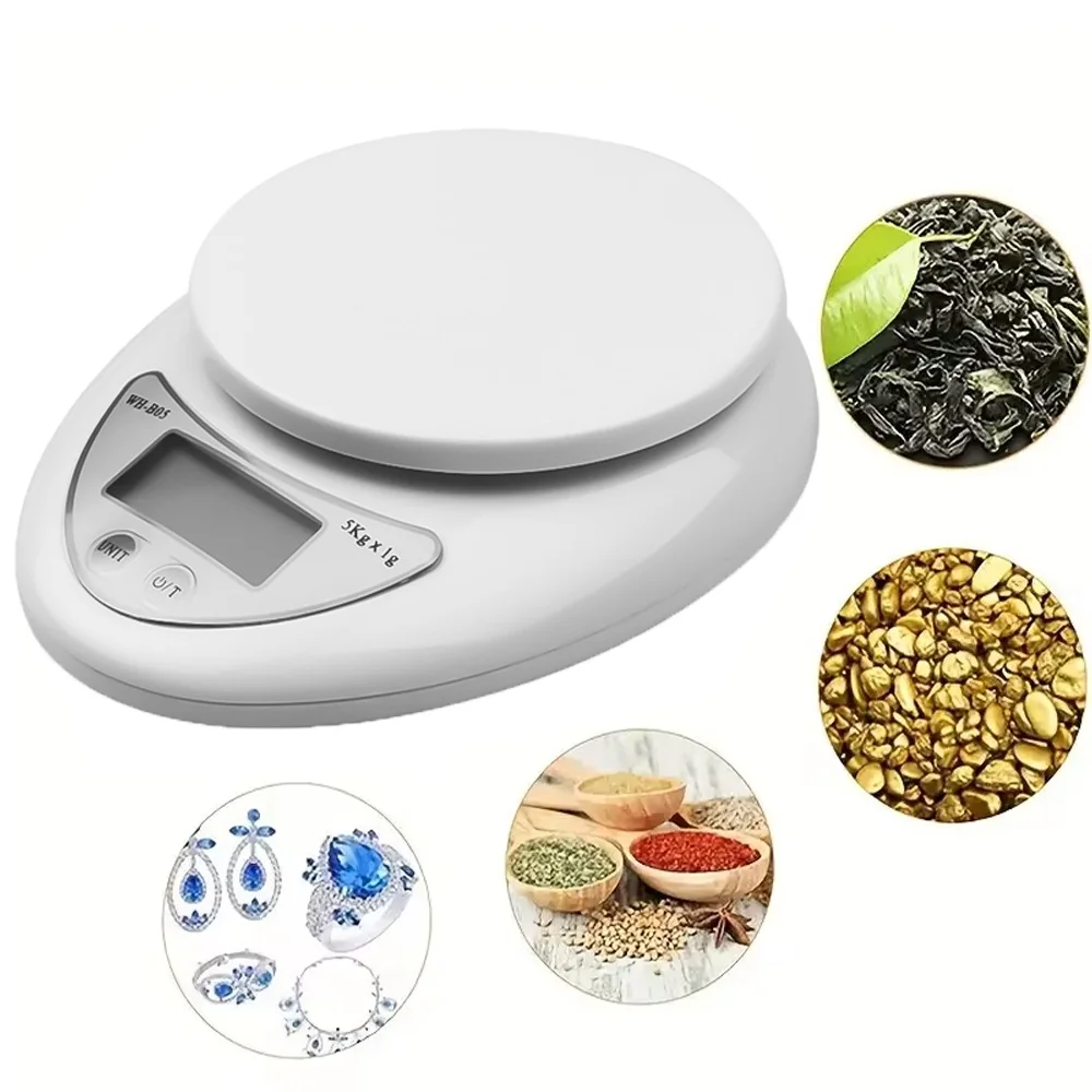 New 5kg/1g Portable Digital Scale LED Electronic Scales Food Balance Measuring Weight Electronic Scales Kitchen Accessories Tool