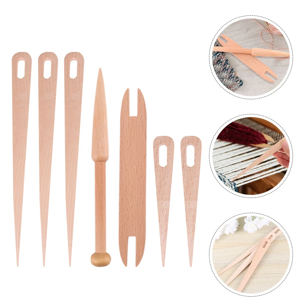 1 مجموعة خشبية النسيج المكوك عدة للحياكة نسيج والكروشيه DIY الحرف أدوات المبتدئين لوازم الحرف اليدوية #1