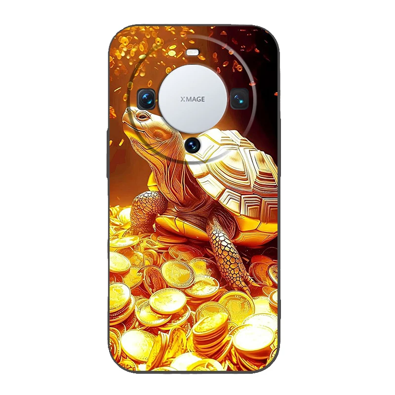 Cartoon Turtle Phone Case Cover for Huawei Mate 60 Pro P50 P40 P30 P20 P10 P Smart Y6 Y7 Y9 Plus Silicone Fundas Shell Capas Bag