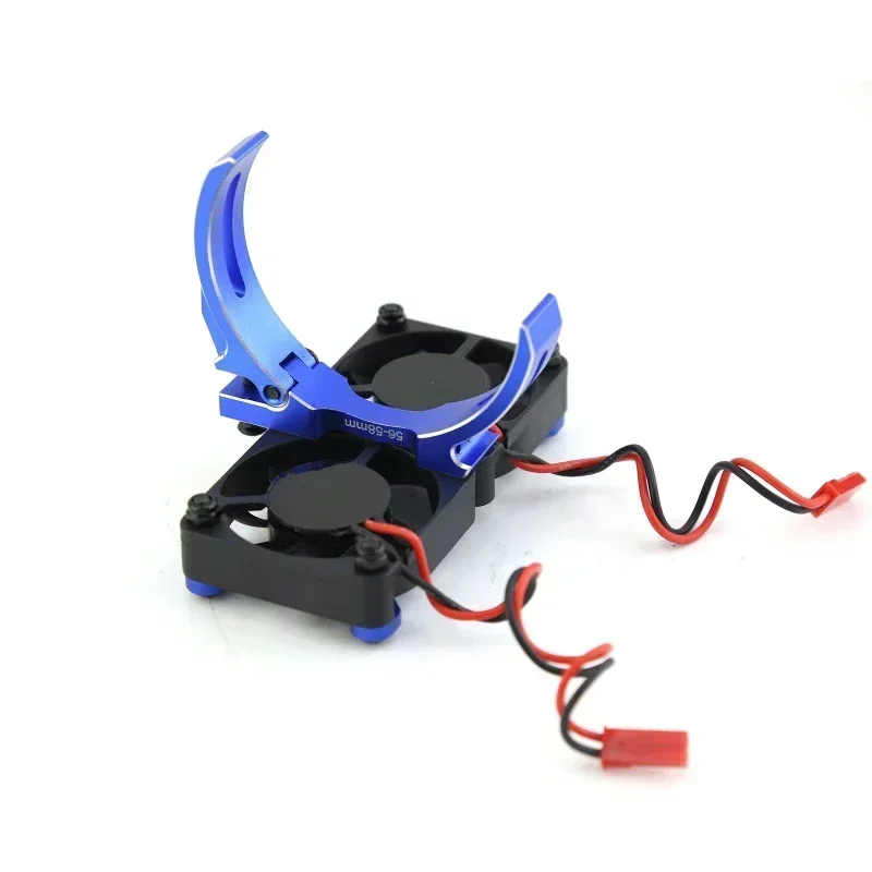 5687 56113 dissipador de calor do motor ventilador de refrigeração duplo dissipador de calor 56-58mm para 1/5 trxs xmaxx xrt arrma kraton peças de atualização