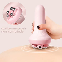 360 Degree Massage Roller Manual Stainless Steel Massager Ball Body Therapy Massager for Neck Back Shoulder Face Lift Tools