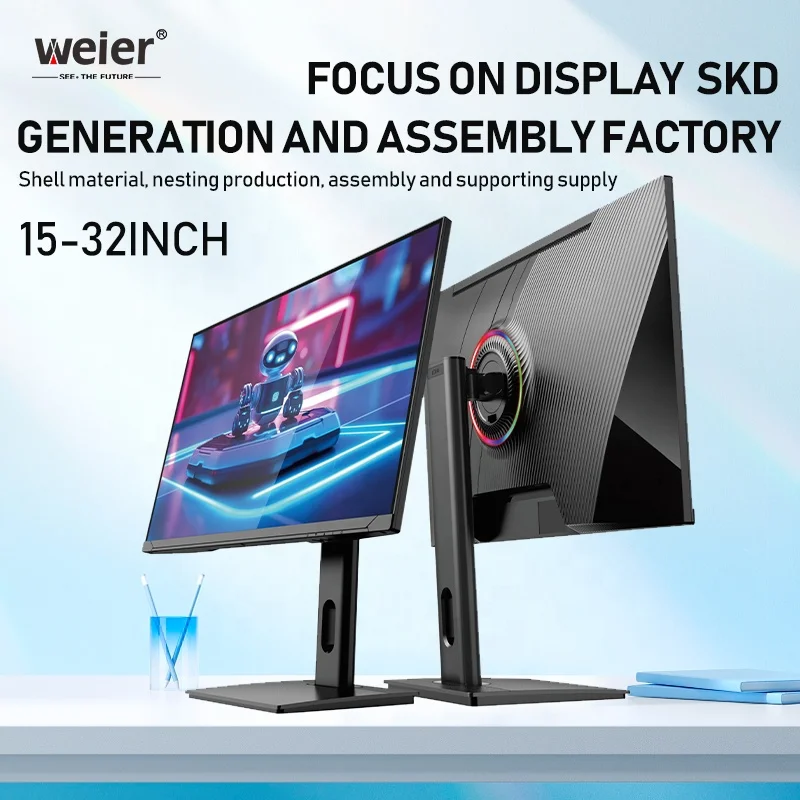 Weier 24-Inch 4K LED Curved Screen Gaming Monitor 144Hz Computer Monitor