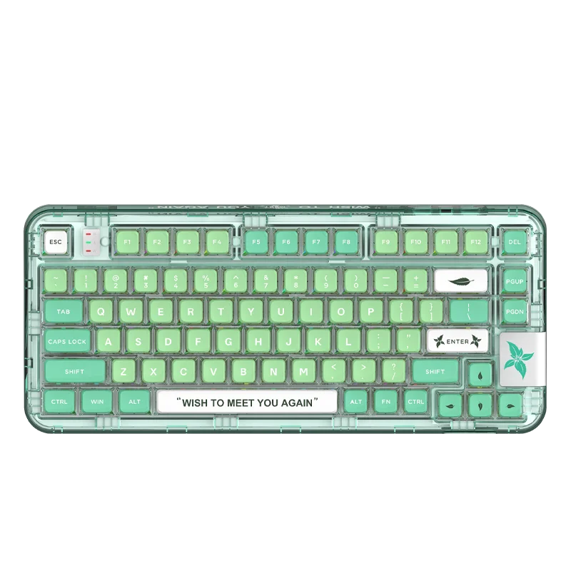 YUNZII-X COOLKILLER, CK75, Transistor sem fio, Teclado mecânico, Mini Verde