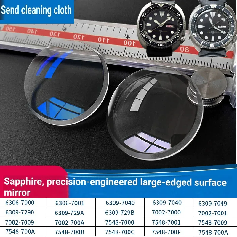 31.5x4.5mm Flat Step Mineral Watch Crystal For Seiko SKX007 New SPRD Double Date Magnifier Grooved Watch Mod Glass Replace Parts