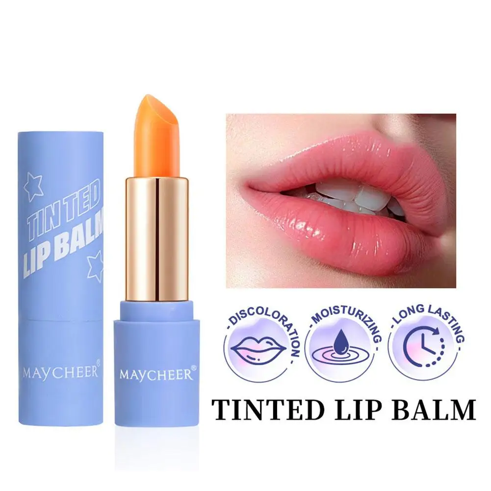 Color Change Lip Balm Nourishing Moisturizing Anti-Drying Lipstick Long-Lasting Waterproof Color Changing Lips Care Makeup