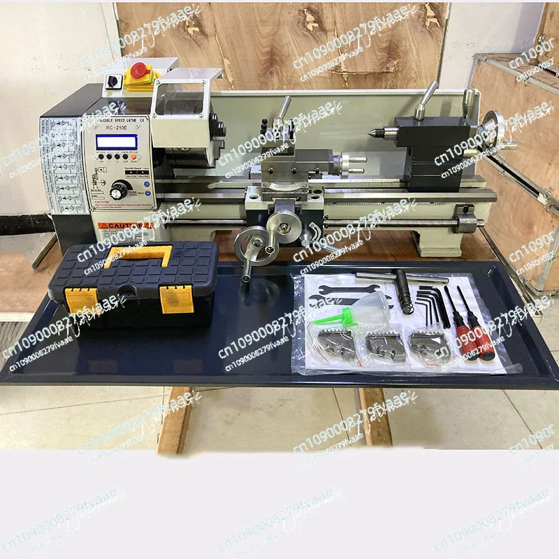 Upgraded 210E Electronic Hanging Wheel Model Small Household Instrument Lathe Adjustable Tool Feed Speed Lathe