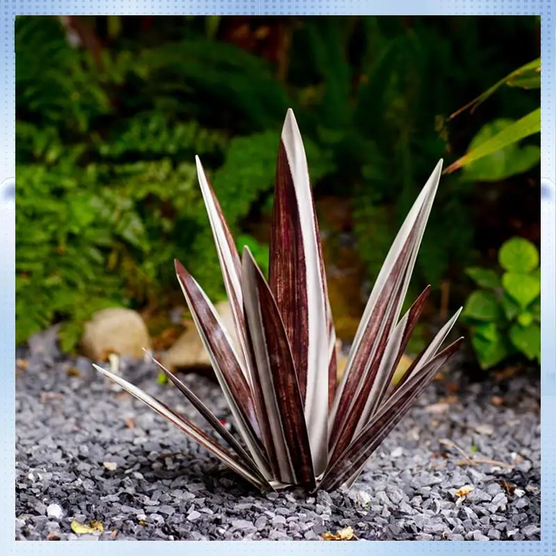

AD-Large Tequila Rustic Sculpture, Rustic Metal Agave Plants For Outdoor Patio Yard, Home Decor Hand Painted Metal Agave