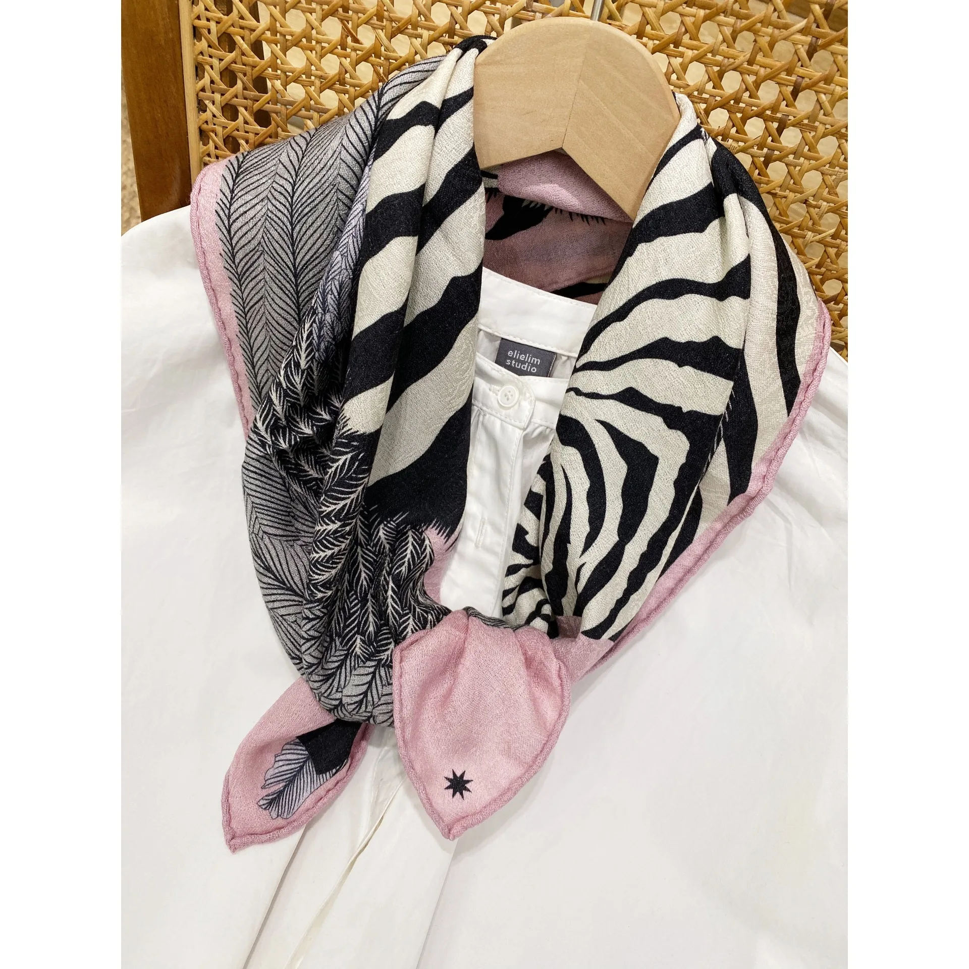 Double Side Silk Wool Scarf Women Hand Rolled Edges Shawls Winter Square Shawls Head Clothing Decoration Christmas gift