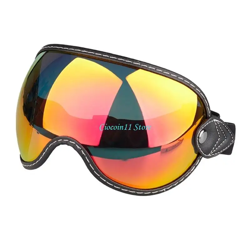 Y1UB Motorcycle Glasses Bubble Eyewear with Wide View for Long Distance Riders