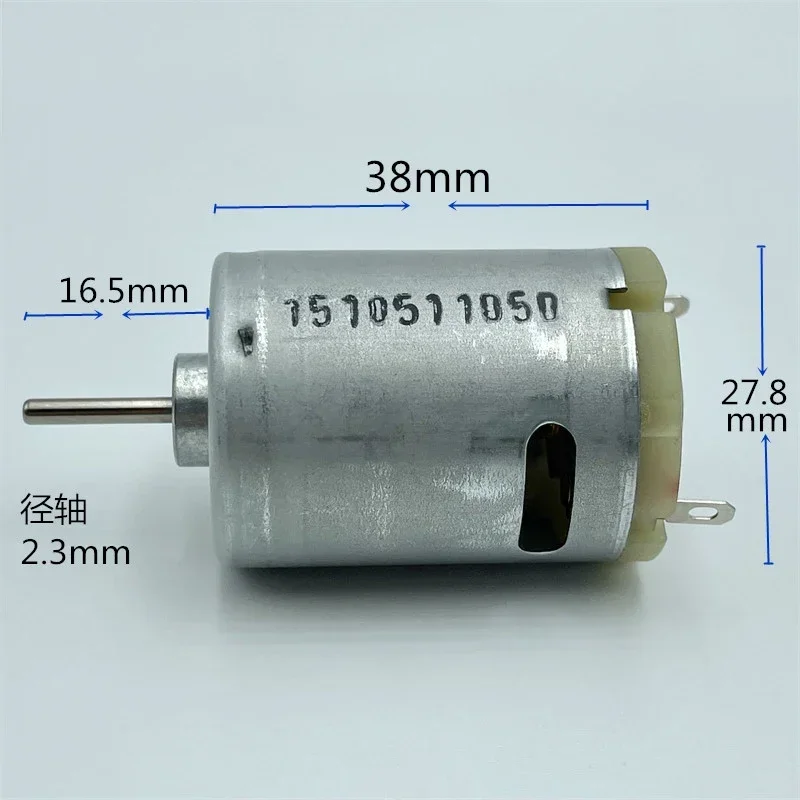 RS-385SA Micro 28mm Round Motor DC 6V 9V 12V 18V 24V 14500RPM High Speed  Electric Motor For Heat Gun Hair Dryer Microdrill