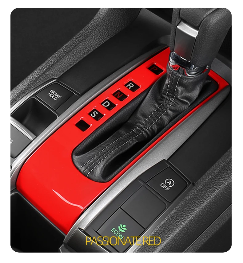 Für HONDA 2016 2017 2018 2019 2020 2021 10. Generation CIVIC SEDAN HATCHBACK AT Schaltgetriebe Dekorativer Aufkleber Innenraumzubehör – Detail 6