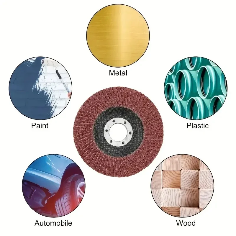 1 szt. Ściernica listkowa 4,5 cala, gradacja 40 60 80 120, tarcze szlifierskie 4 1/2, zestaw różnych tarcz szlifierskich, materiały ścierne z tlenku glinu, szlifowanie