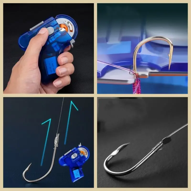 Electric Fishing Line Knotting Tool Automatic Fishing Hook Tier Tying Device Tie Knot Lure Fishing Hook Line Tie Machine