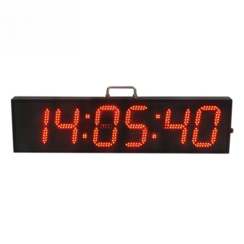 Portable 6-inch red double-sided LED super bright multi-function countdown timer remote control 6-digit display, suitable for