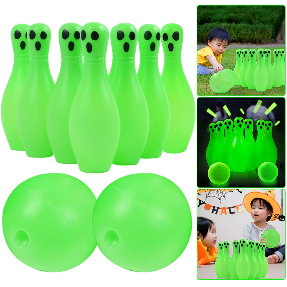 

Halloween Noctilucent Ghost Bowling Toys Glow in Dark Lighted Ghost Bowling Games Festival Theme for Boys Girls Game