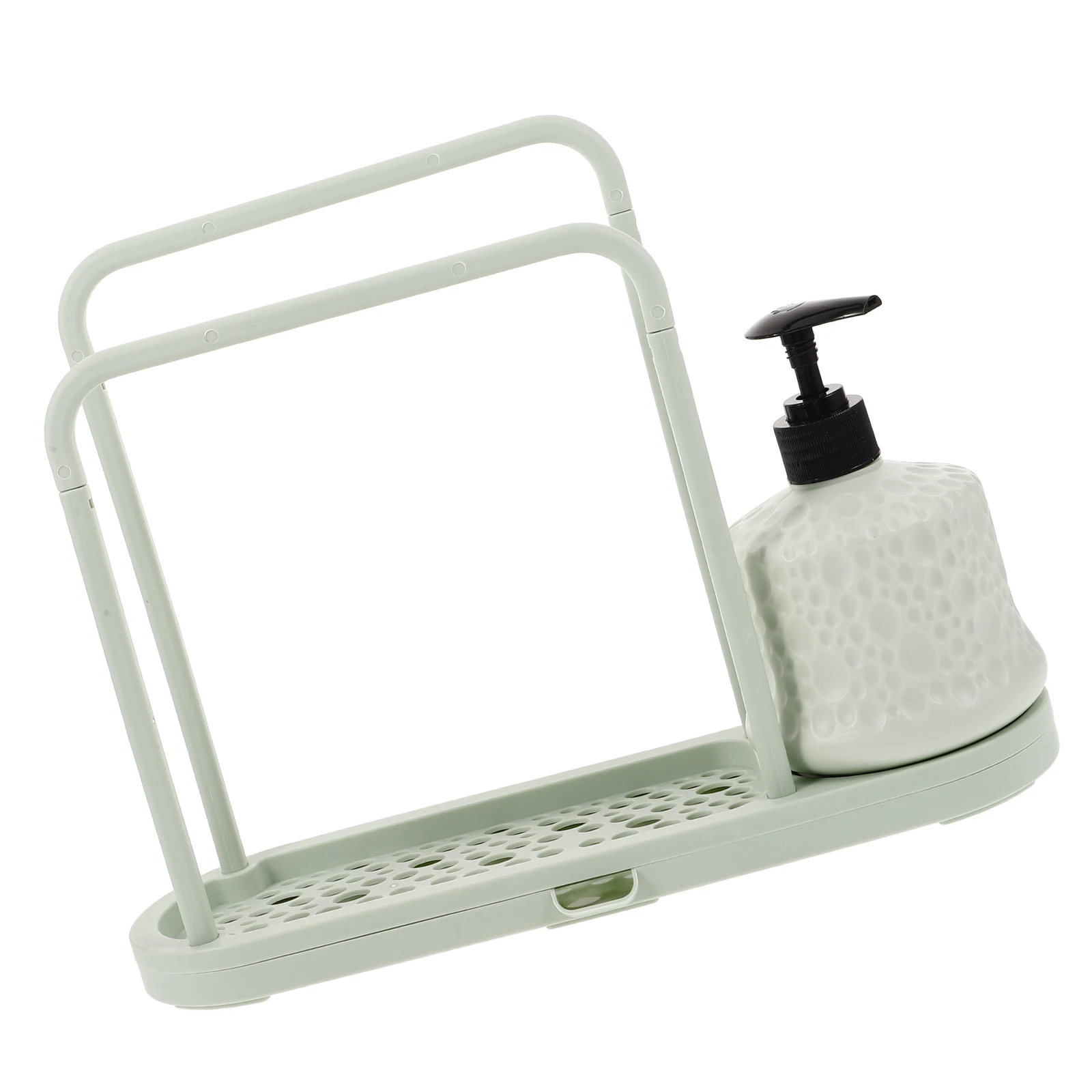 

Multifunctional Drain Rack Storage Clip Kitchen Sink Organizer Plastic Sponge Holder 3215 White Rag Shelf Dish Cloth
