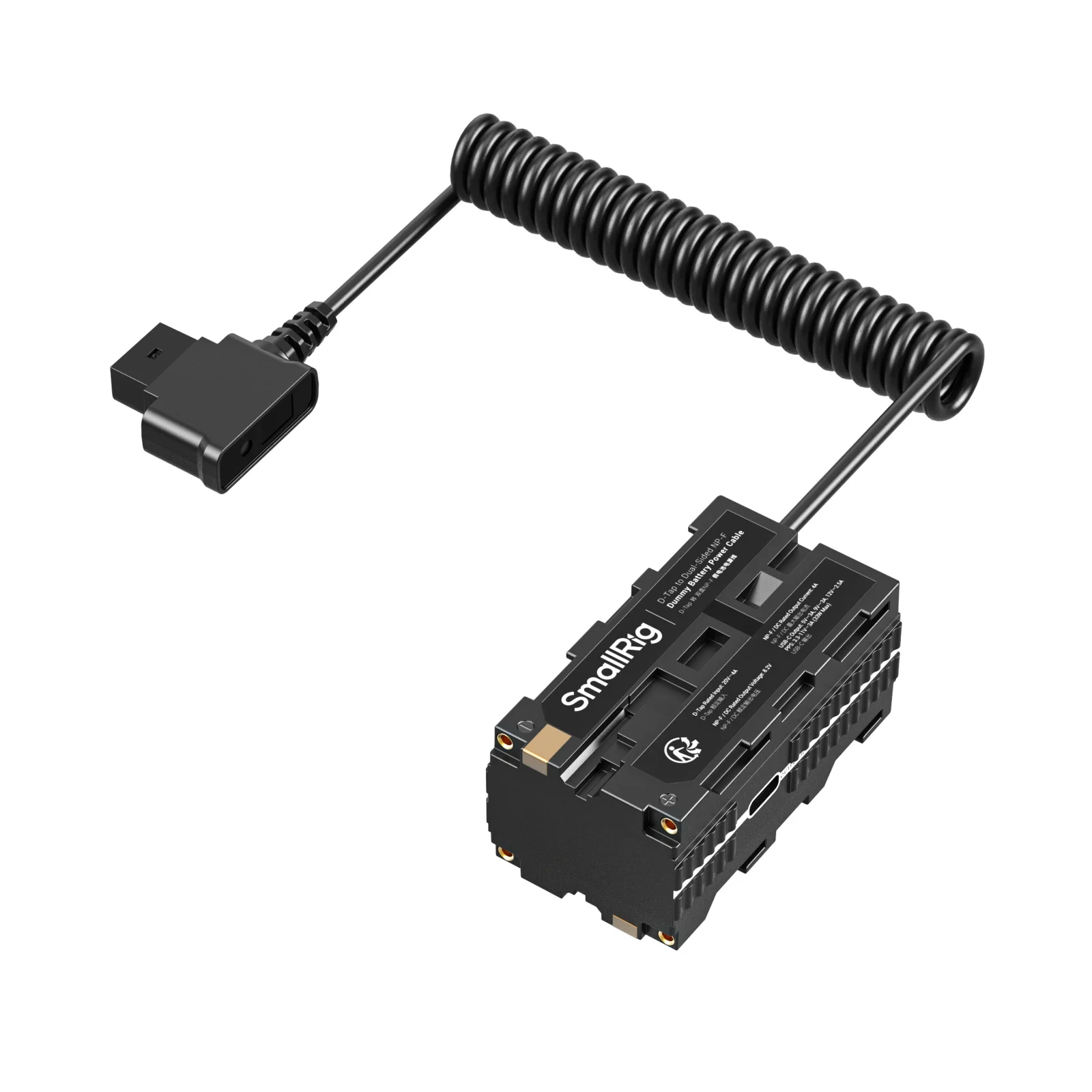 SmallRig D-Tap to Dual-Sided for NP-F Dummy Battery, with USB-C DC Port LED Display for Monitor Wireless Video Transmitters 4884