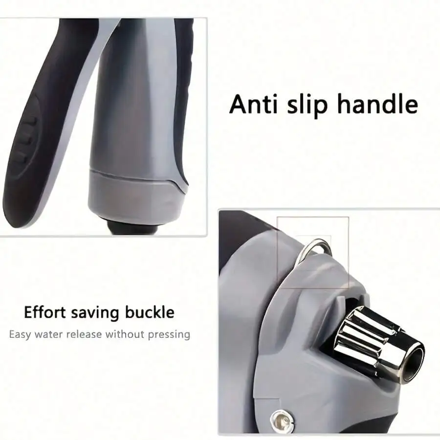 High-Pressure Multi-Functional Car And Motorcycle Wash Water Gun, Durable Plastic Body, Garden Hose With Adjustable Nozzle,