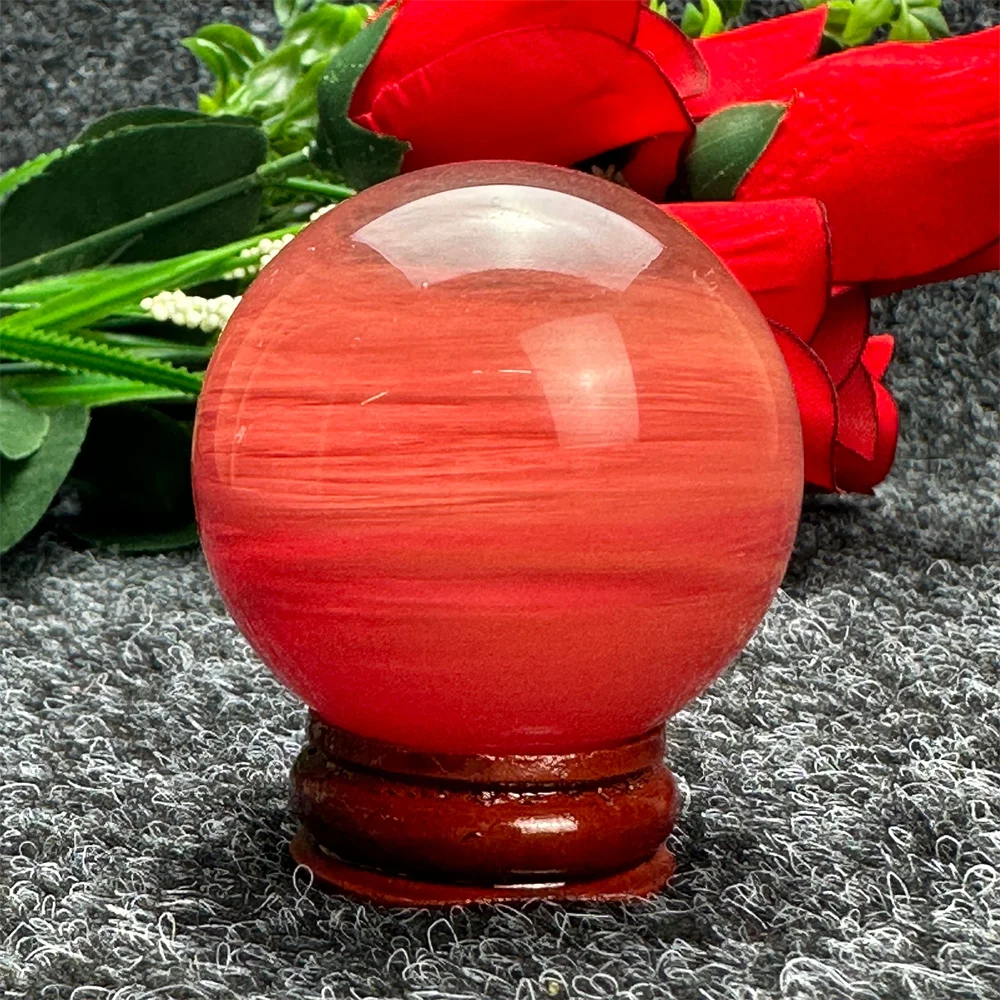 Natural Red Smelting Stone Ball Esfera  Reiki Healing Ore Specimen  For Home Decor Room Decoration Witchcraft Crafts Gifts