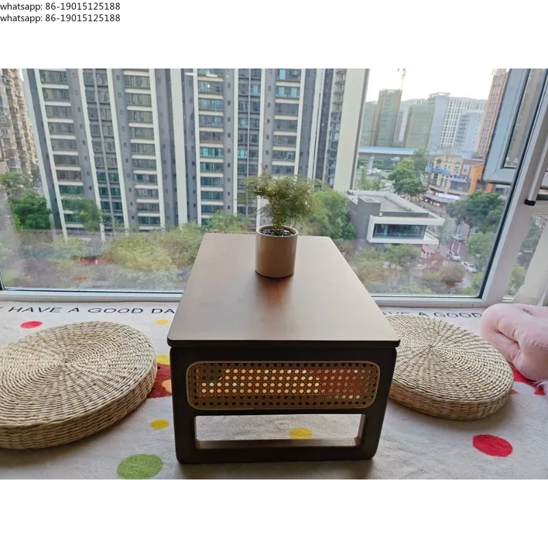 

Foldable Windowsill Bamboo Table Tatami Bed Desk Low Study Table Solid Computer Table for Balcony Portable Floor Tea Desk