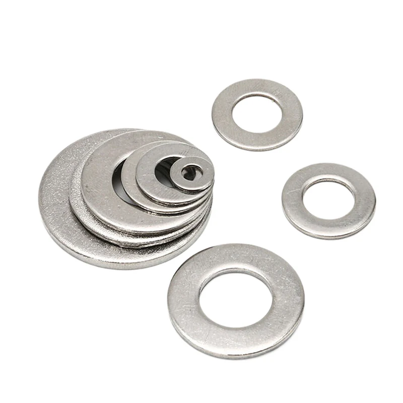 Washer Stainless Steel 304 M1.6 M2 M3 M4 M5 M6 M8 M10 M12 M14 M16 M18 M20 M22 M24 Large Flat Metal Gaskets Plain Washers DIN9021