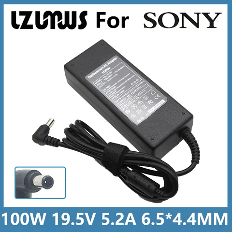 소니 VAIO PCG-61511L VGP-AC19V20 VGP-AC19V29 VGP-AC19V31 VGP-AC19V32 33 용 AC 노트북 어댑터, 19.5V 5.2A 100W, 6.5×4.4mm 충전기 소니 VAIO PCG-61511L VGP-AC19V20 VGP-AC19V29 VGP-AC19V31 VGP-AC19V32 33 용 AC 노트북 어댑터, 19.5V 5.2A 100W, 6.5×4.4mm 충전기