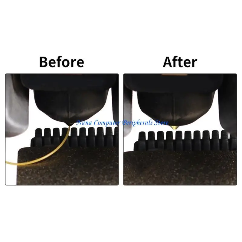 F68C Printer Nozzle Cleaning Tool Soft Silicone Bristles for 3D Printers