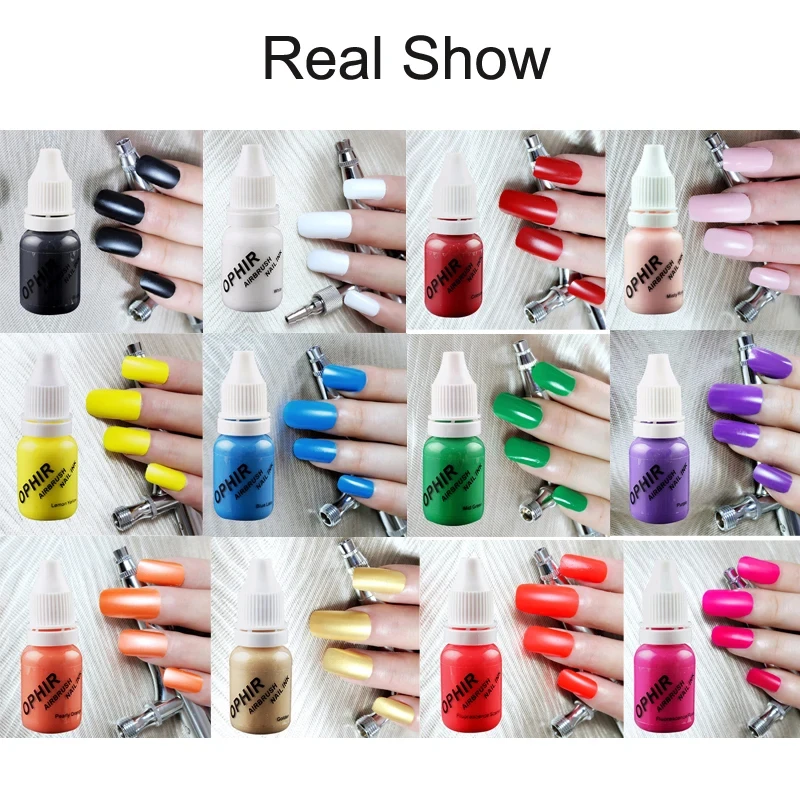 10ML Acrylic Paint Ink 30 Colors Airbrush Nail Inks Water Pigments Airbrush Nail For Spray Art Supplies Water-based Paint Access