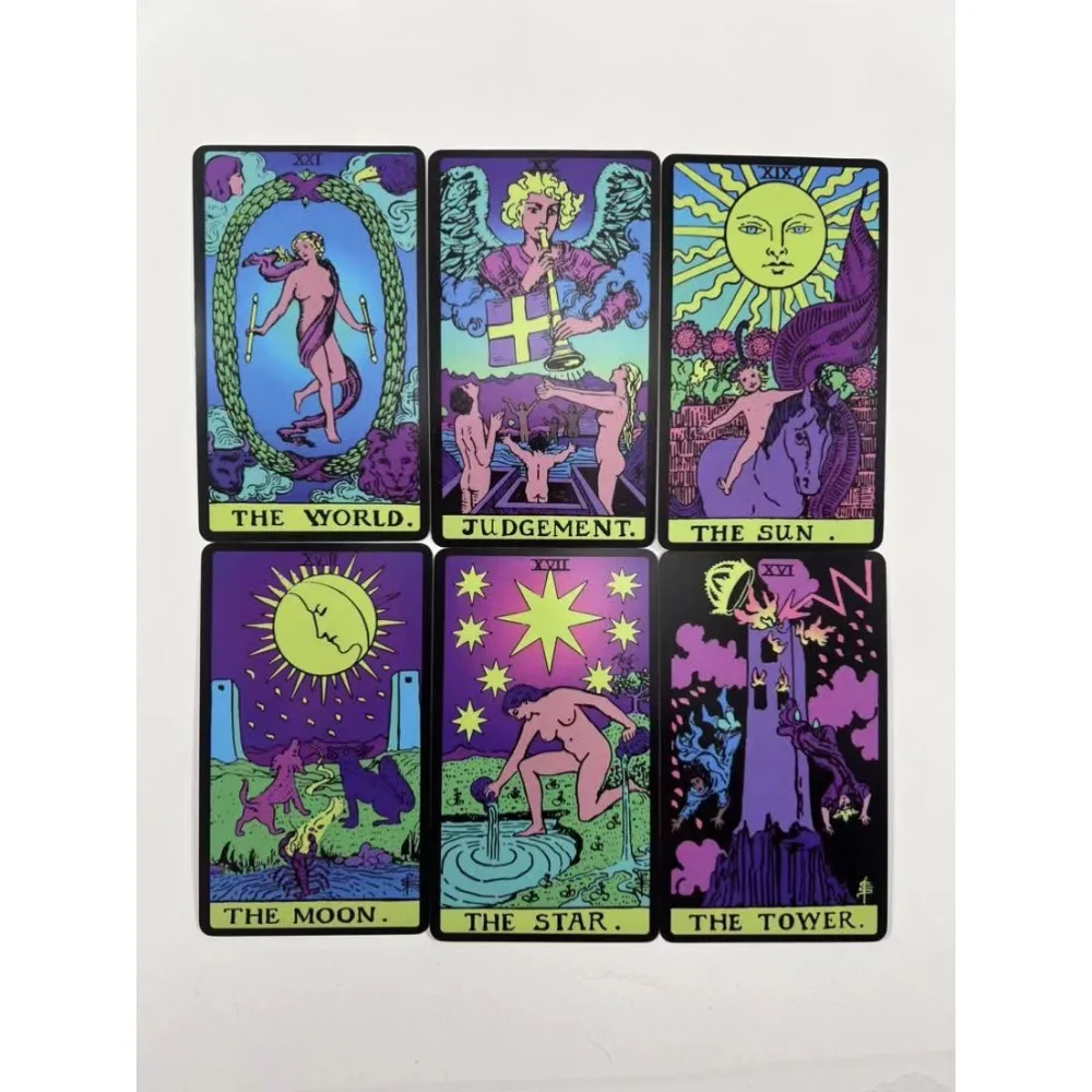 10.3*6cm Neo Rider Tarot Deck 78 Colorful Tarot Cards for Beginners Rider-waite Tarot System Pocket Size