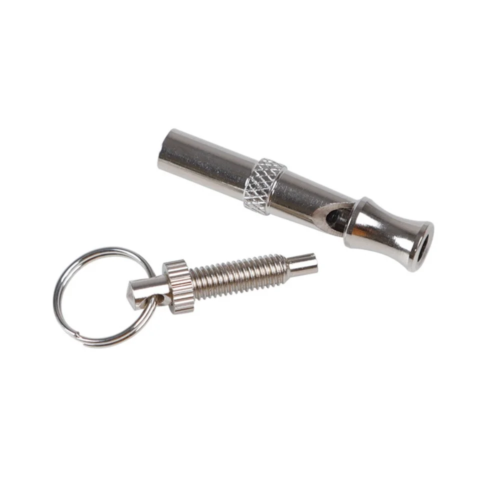 New Stainless Steel Adjustable Ultrasonic Dog Whistle, 1PC Silent Pet Training Whistle for Recall & Behavior, Silver Portable - view 3