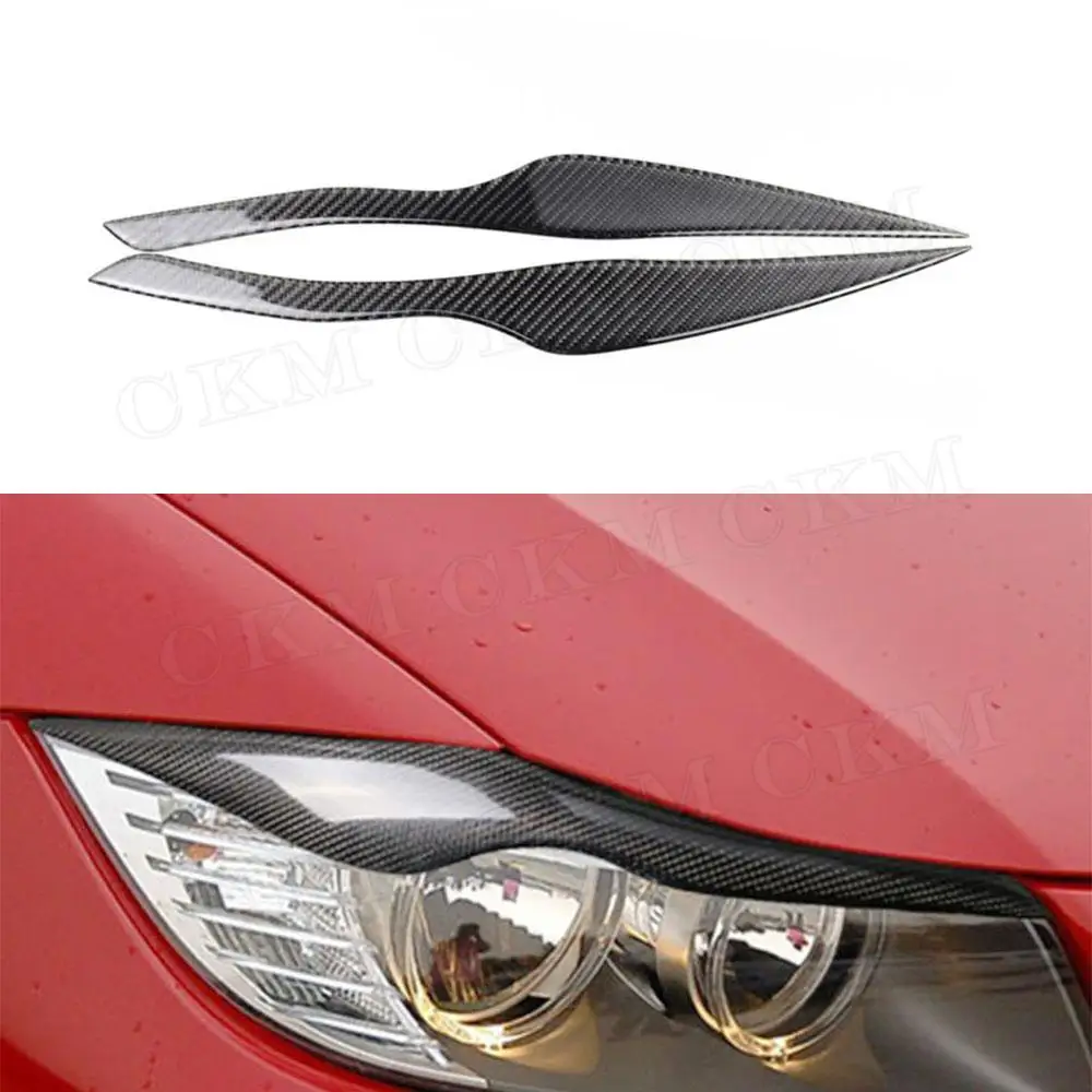 

CKMUUER Carbon Fiber Front Bumper Car Eyebrow Stickers for BMW 3 Series E90 318i 320i 325i 2005 - 2012