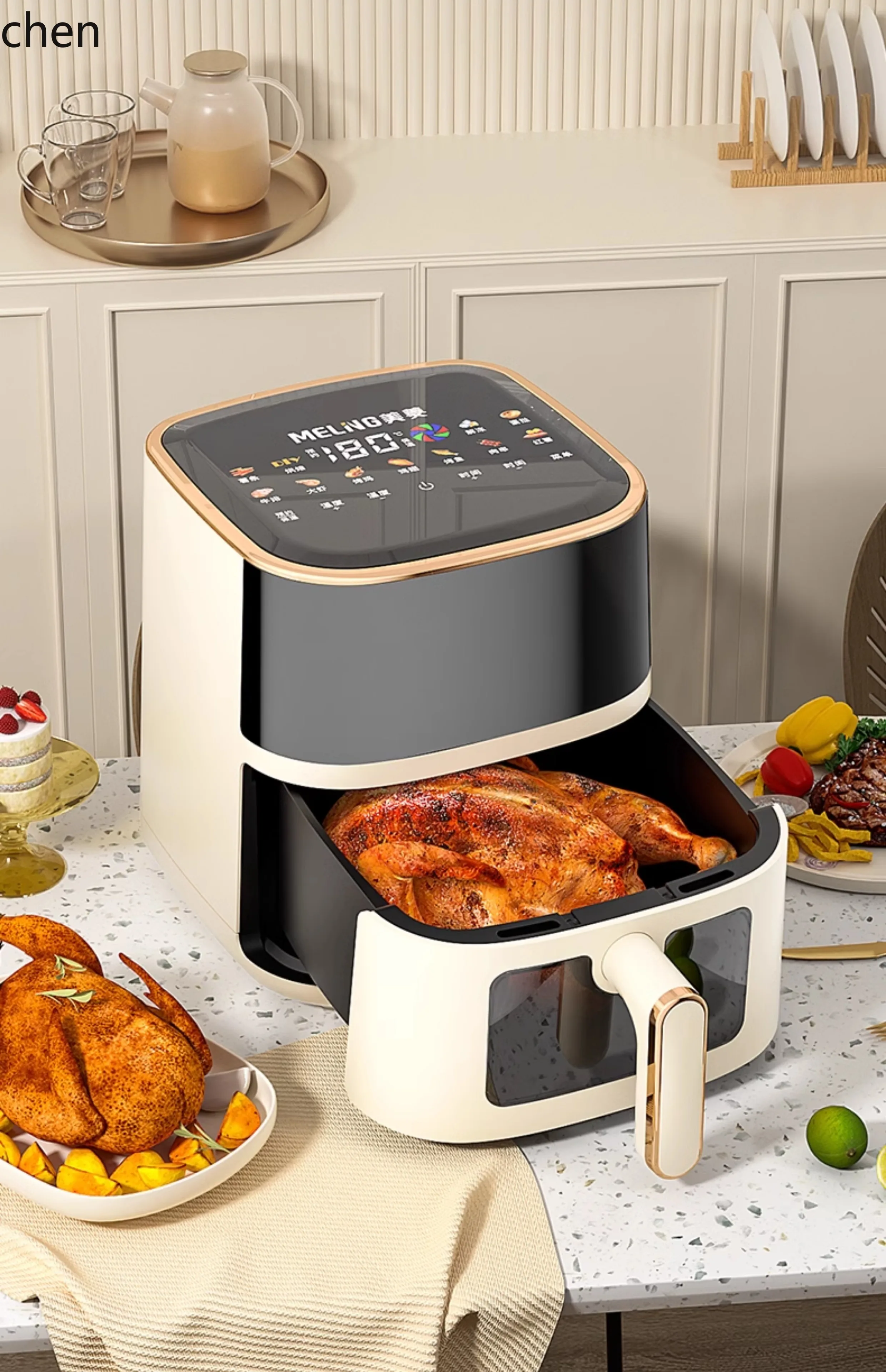 ZMLAir Fryer Household Multifunctional Intelligent Large Capacity French Fry Machine Electric Fryer