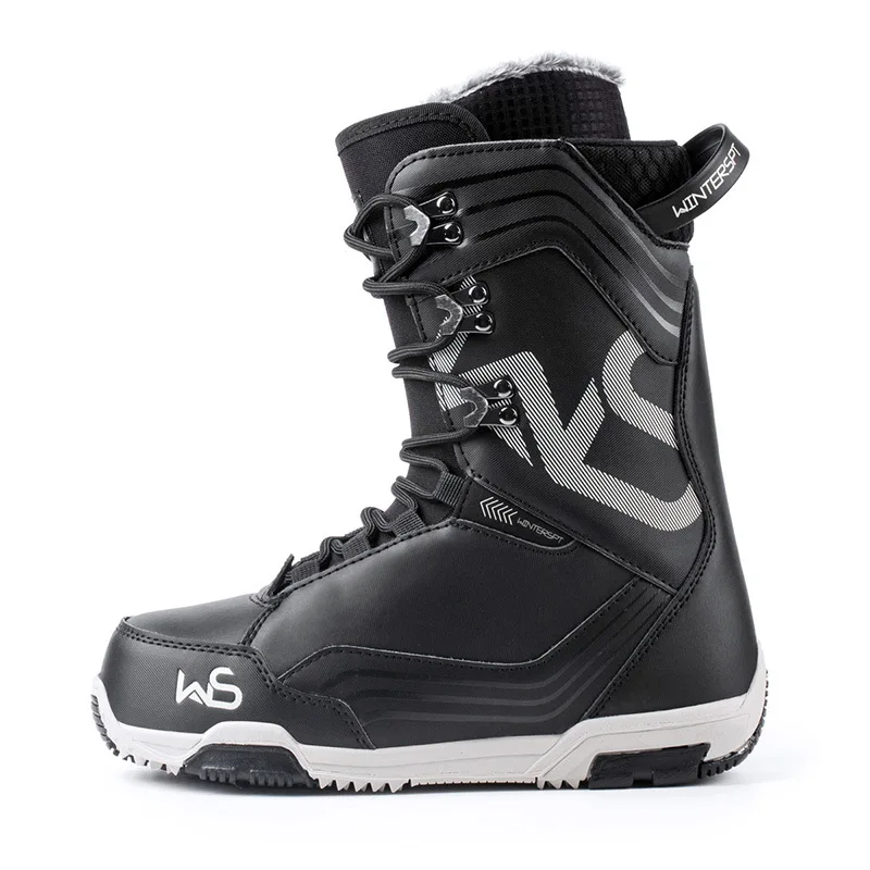 Snowboard Shoes, All-terrain Area Snowboard Boots, Waterproof Men's And Women's Snowboard Shoes, Flat Flower Engraving