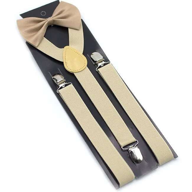 10 Pcs/Lot Solid Color 2.5 X100cm 3 Clips Mens Adjustable Suspenders Trousers Belt Bowtie Elasitic Braces Back Straps