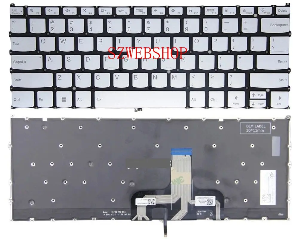 

New Laptop For Lenovo IdeaPad 14ALC7 14AMN7 14IAU7 14IGL7 Laptop Keyboard US Backlit
