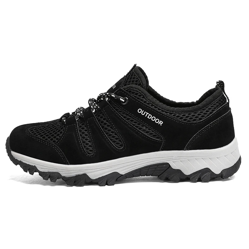 HIKEUP Atmungsaktive Outdoor-Wanderschuhe für Herren – große rutschfeste Trailrunning Walking Mountaineering Sneakers