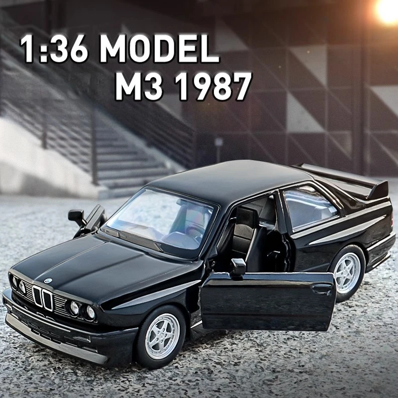 

1:36 1987 M3 винтажный автомобиль из сплава, литая под давлением металлическая модель автомобиля, коллекция моделирования, детские игрушки, подарок