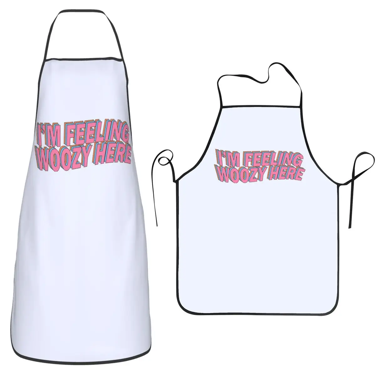 I'm Feeling Woozy Here Apron Chef Cuisine Tablier Sleeveless Bib Kitchen Cleaning Pinafore for Women Men Painting