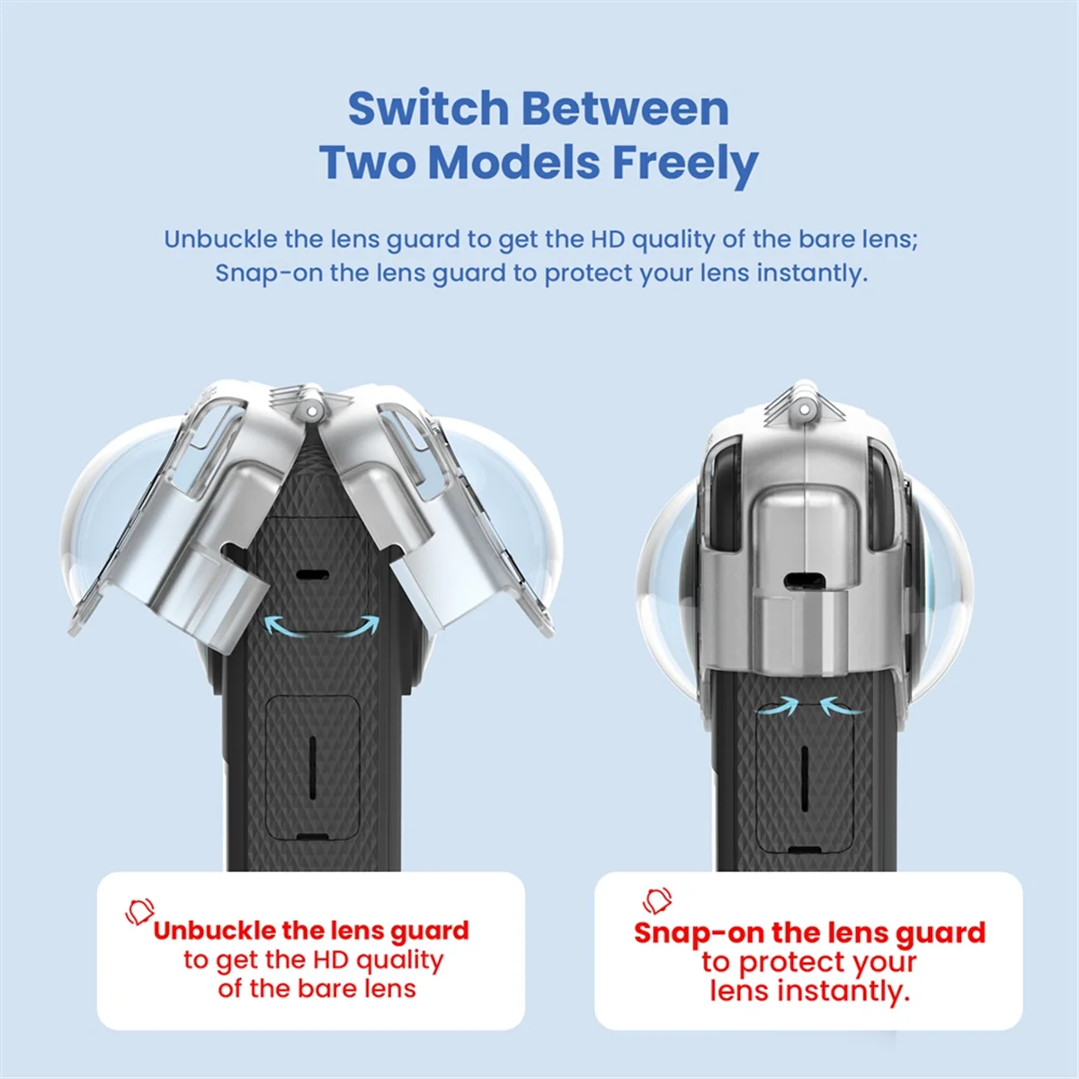 Anti-Scratch Lens Guard Silicone Protective Case Buckle Anti-Fog Lens Protector Cover Sleeve for X3 Camera