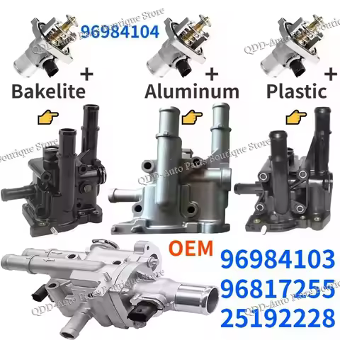 96984103 96817255 25192228 Aluminum Phenolic Resin Plastic Base Thermostat Housing Cover For Chevrolet Sonic Cruze L4 1.6L 1.8L