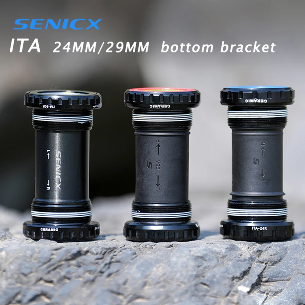 

Senicx Ceramic/steel Bottom Brackets ITA BSA For 24/29mm dub Spindle Threaded 70mm width Bicycle BB Road MTB Bike Lightweight