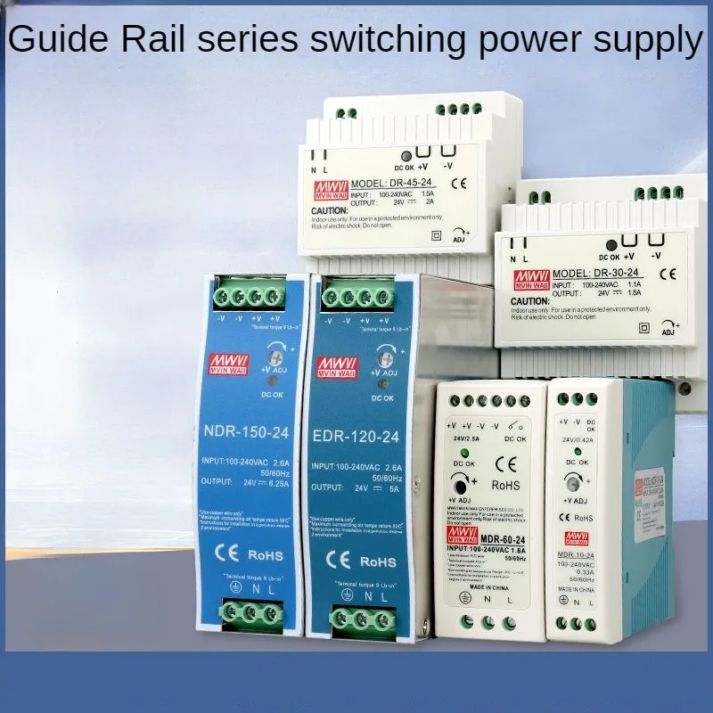 Imagem -05 - Fonte de Alimentação Montada Trilho do Interruptor Saída Industrial Trilho do Ruído Ndr75 120 150 240w12 24 48v