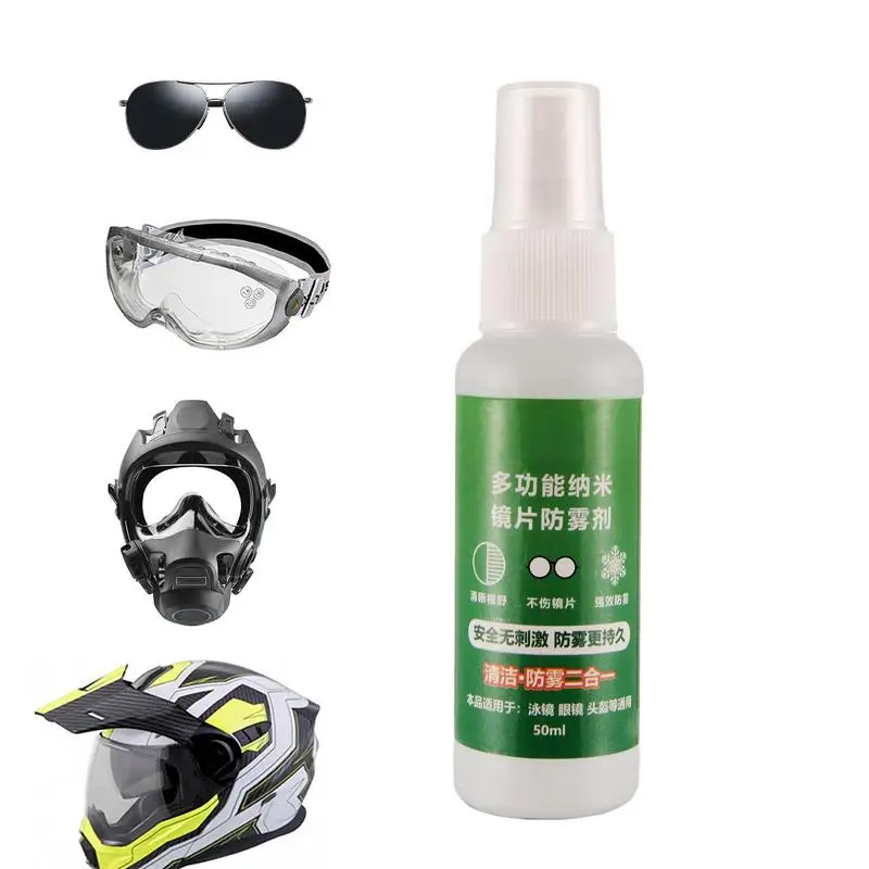 Anti Fog Spray For Swim Goggles Glass Cleaner And Defogger 50ml Clear Sight Long Lasting Defogger Spray For Camera Lenses