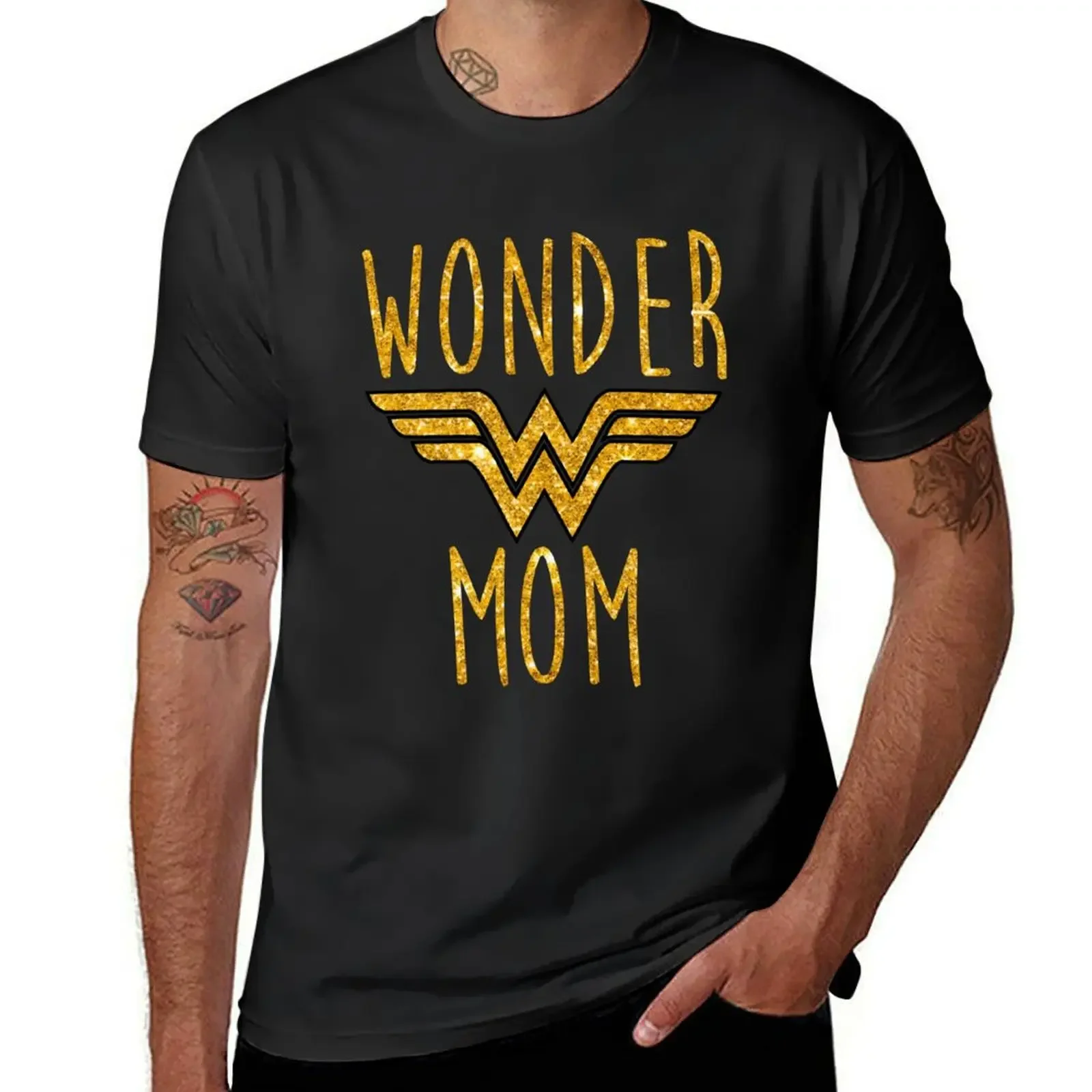 Wonder Mom T-Shirt graphic t shirts blanks sports fans men workout shirt