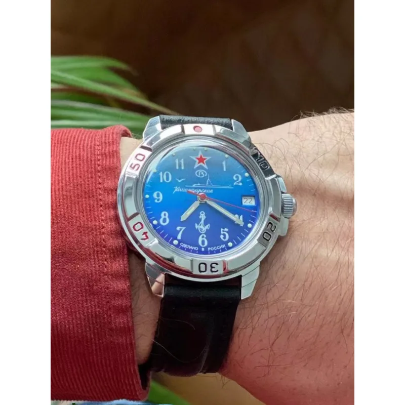 ساعة عسكرية بحرية الغواصة أسطول قائد ميكانيكية للرجال ساعة رياضية مقاومة للماء مضيئة